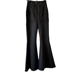 Chelsea & Violet Charcoal High Waist Extra Flare Bell Bottom Pants Festival XS